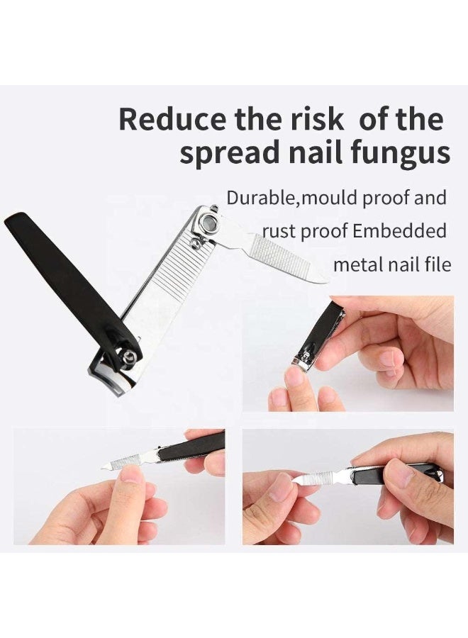 💅مجموعة أدوات تقليم وتلميع الأظافر المحمولة المصنوعة من الفولاذ المقاوم للصدأ - مجموعة من 5 قطع للعناية المثالية بالأظافر( لون الاسود⚫) - Image 4